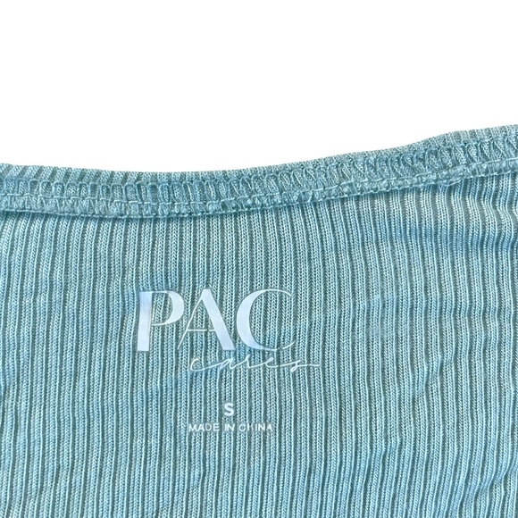 Pacsun light blue cropped square neck women’s Small crop top - Picture 3 of 3
